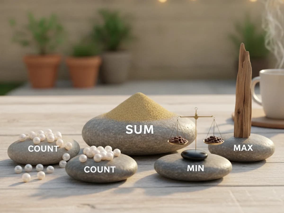 Fonctions d'agrégat SQL : SUM, COUNT, AVG, MIN, MAX